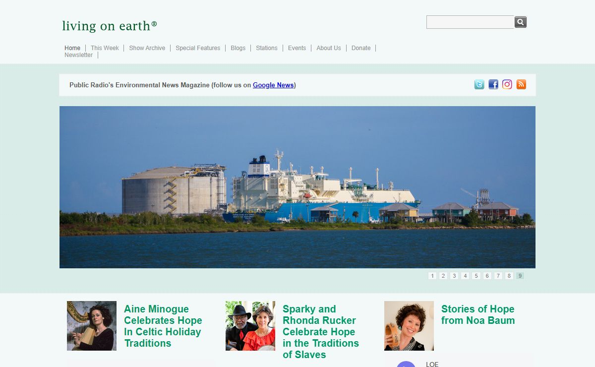 Living on Earth: Public Radio's Environmental News Magazine