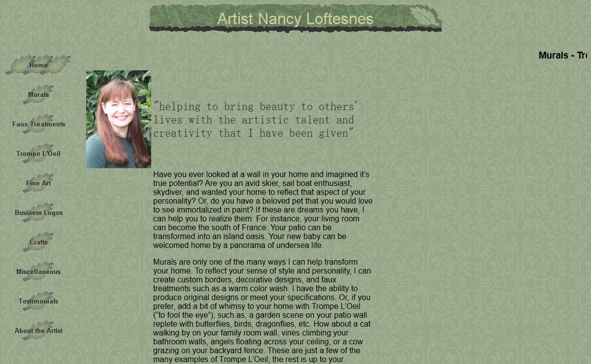 Artist Nancy Loftesnes Beautifully Designed Arts and Crafts.