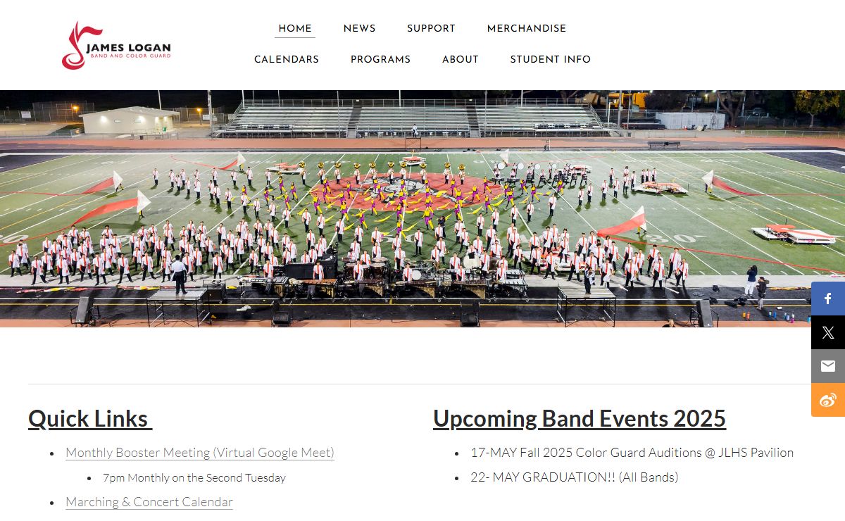 JAMES LOGAN BAND AND COLOR GUARD - James Logan Band and Color Guard