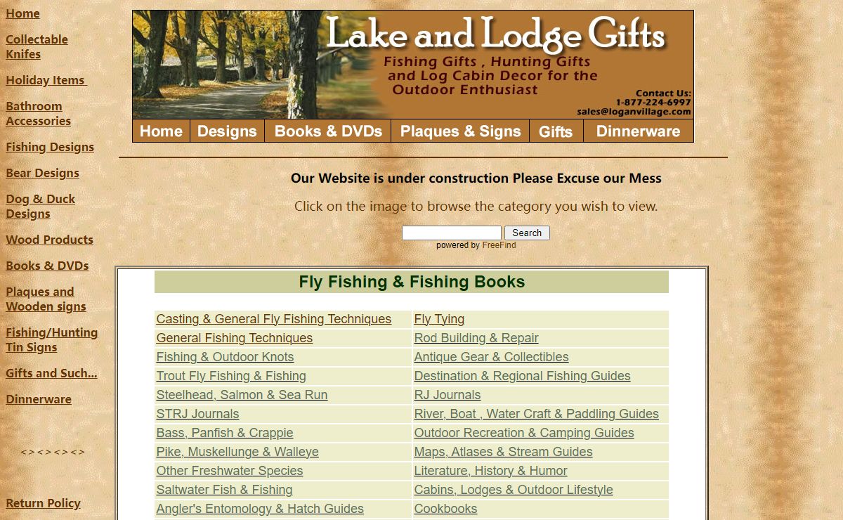 Fishing Gifts, Hunting Gifts and Log Cabin Decor