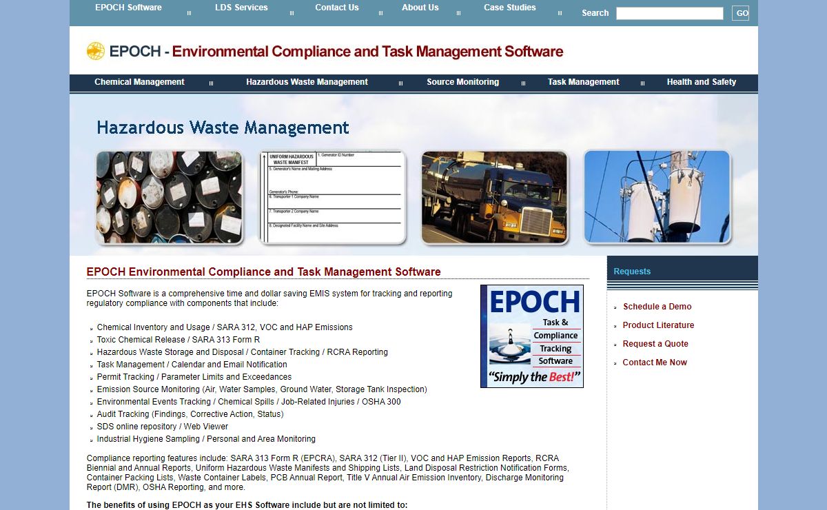 EPOCH Environmental Compliance and Task Management Software from Logical Data Solutions