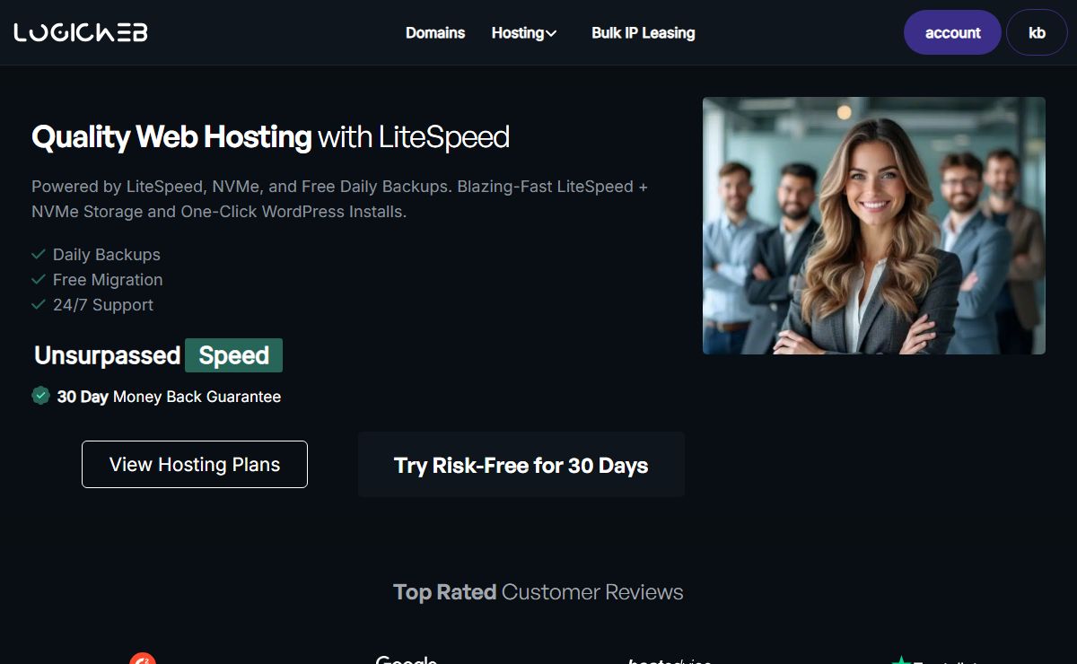 Quality Web Hosting with LiteSpeed + NVMe. Try Risk Free.