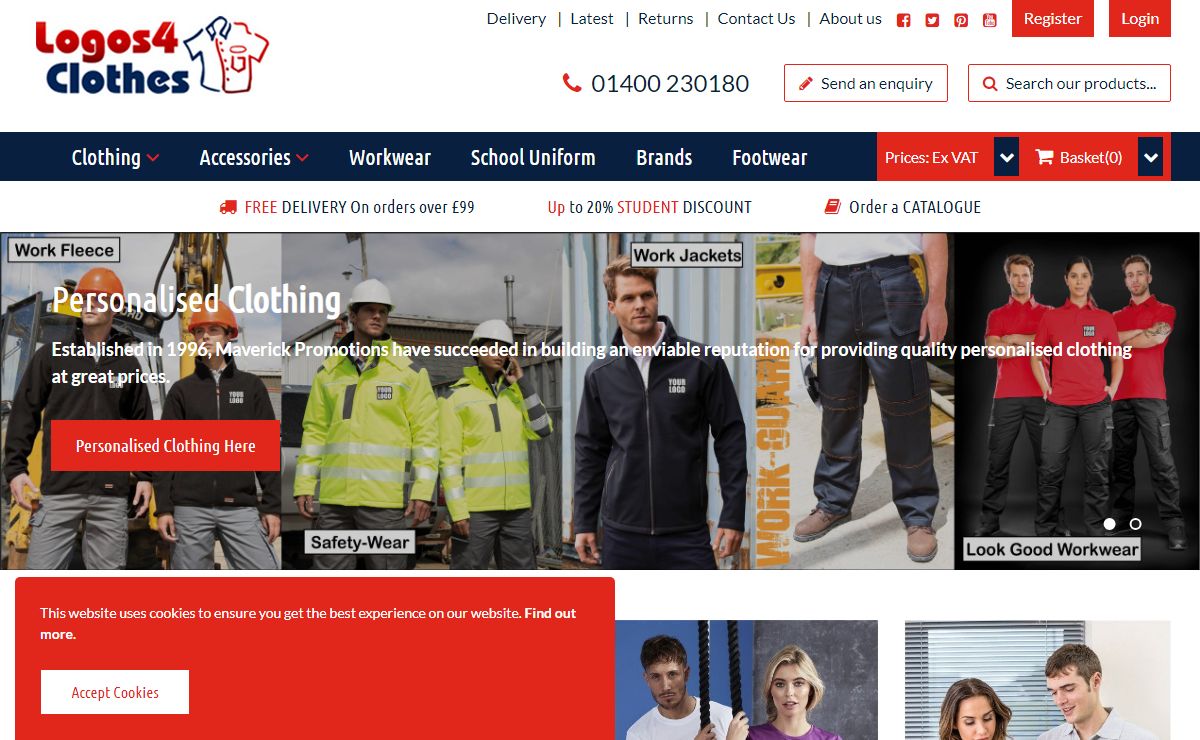 Personalised Embroidered Clothing | Hoodies & Workwear Specialists - Logos 4 Clothes -
