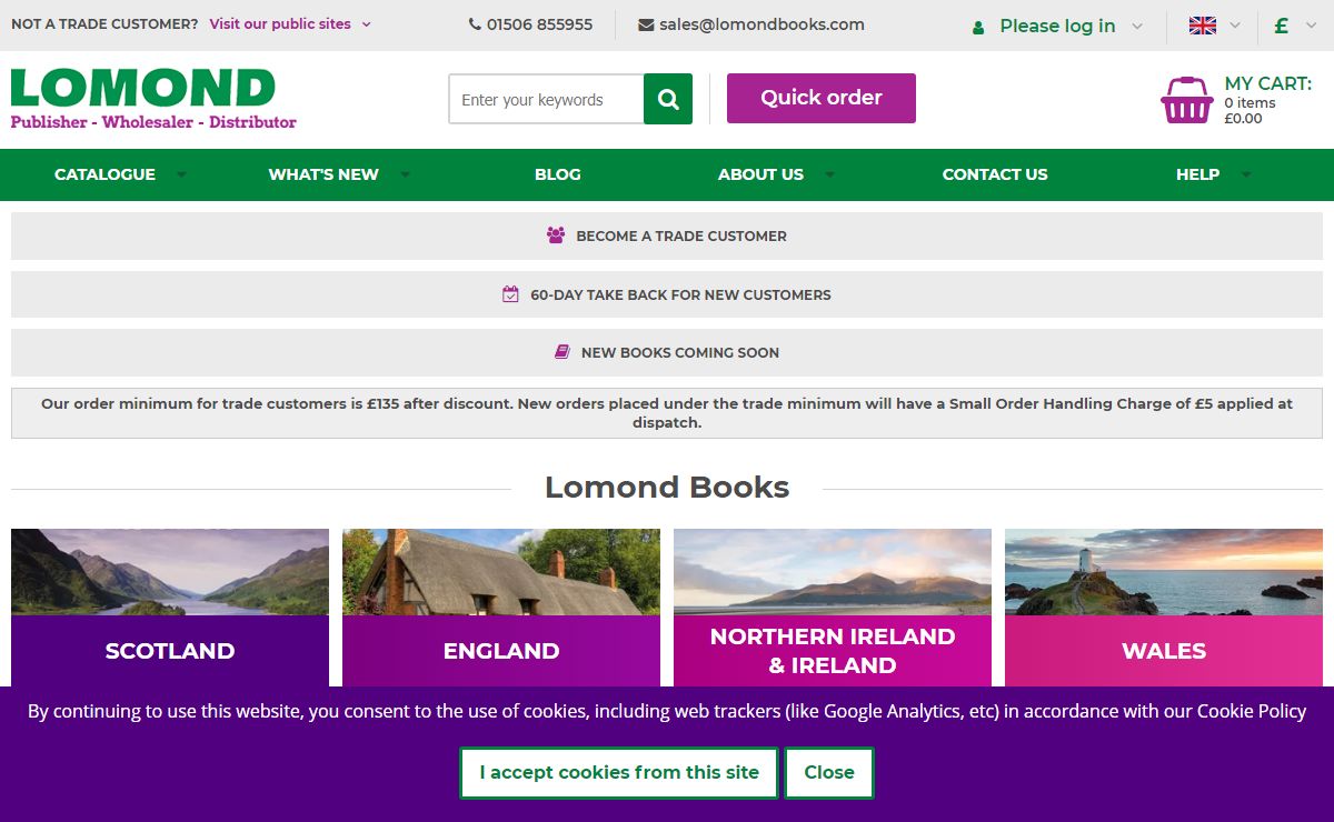 Lomond Books | Publisher, Wholesaler, Distributor | Books, Maps, Calendars, Jigsaws, Toys, Postcards, Greetings Cards, Magnets and more