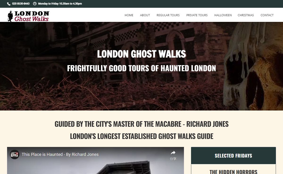 The London Ghost Tour - Haunted Walks In Old London.