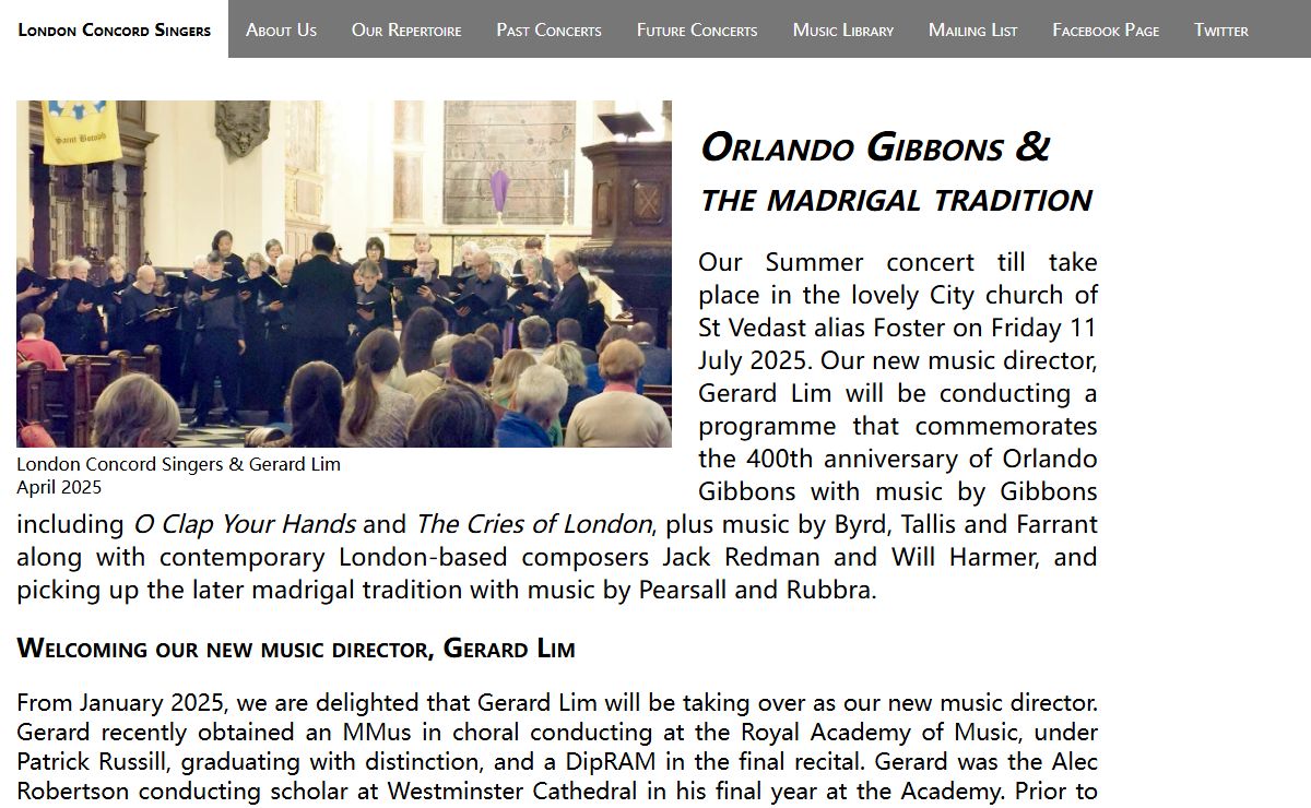LONDON CONCORD SINGERS