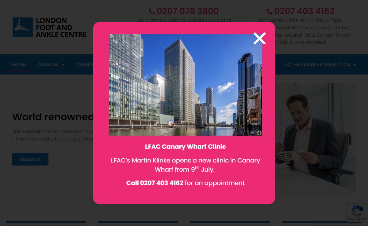 LFAC - Specialist Ankle and Foot Clinic - London Foot and Ankle Centre