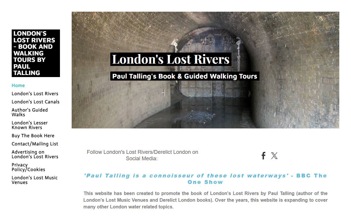 London's Lost Rivers - Book and Walking Tours by Paul Talling - London's Lost Rivers - Homepage