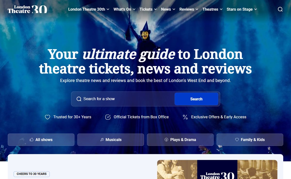 London Theatre tickets | Official West End tickets | Book today