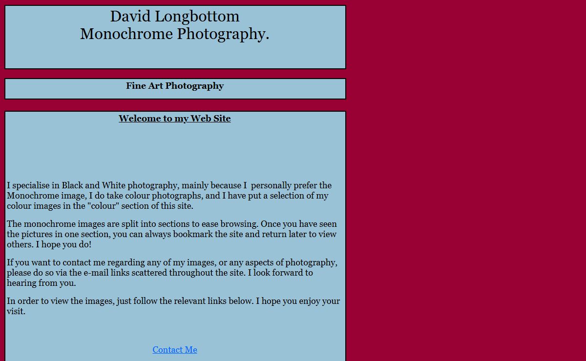 David Longbottom Monochrome Photography