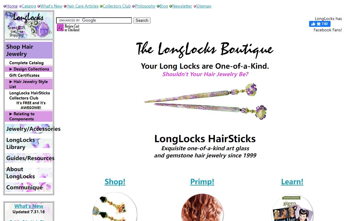 Hair Sticks and Jewelry Handcrafted in Art Glass and Gemstones at LongLocks HairSticks Boutique