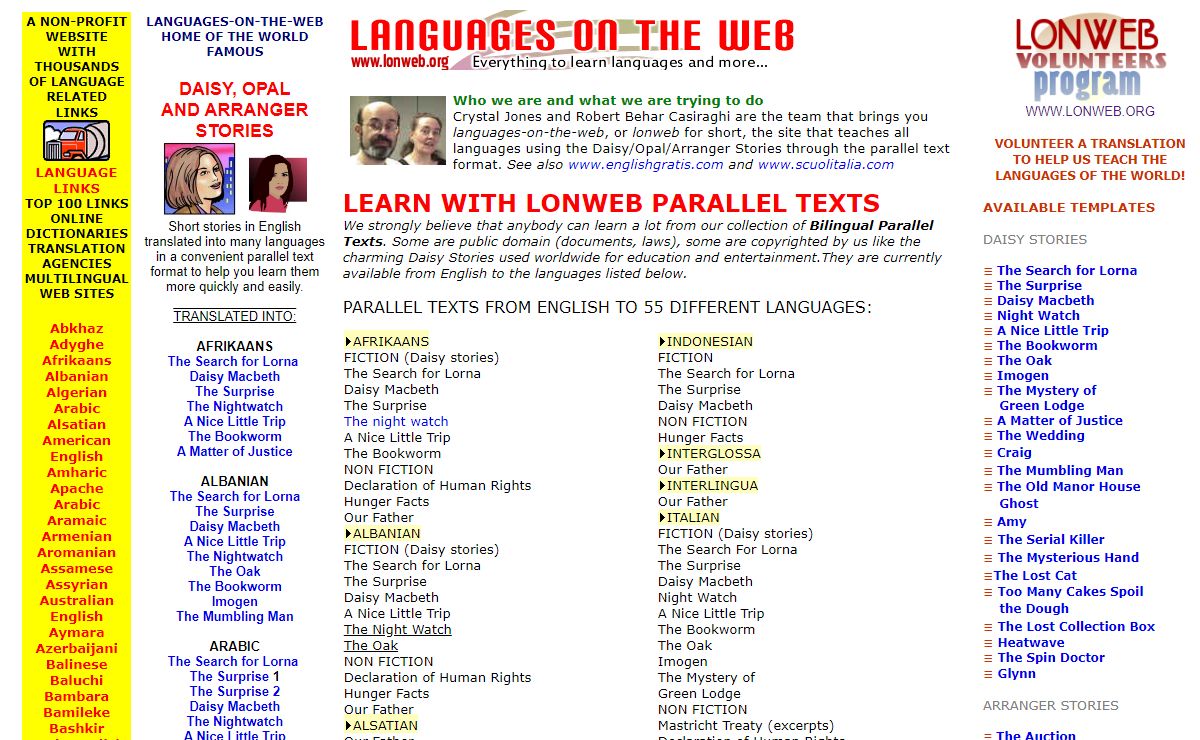 LANGUAGES ON THE WEB - THE ONE AND ONLY WEB SITE TO LEARN FOREIGN LANGUAGES ONLINE