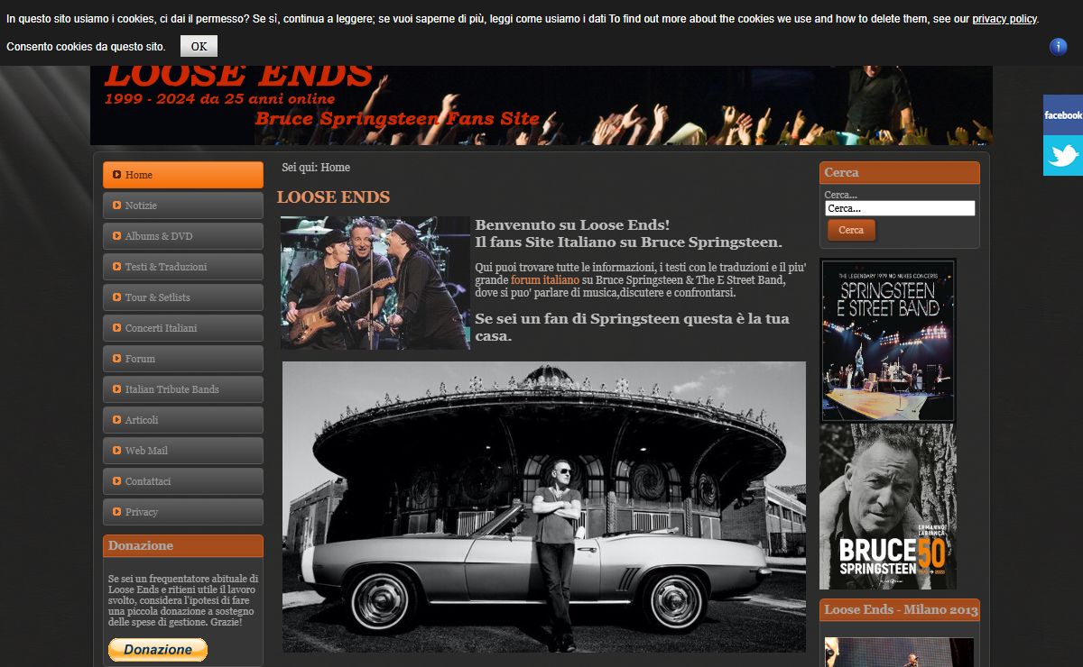 LOOSE ENDS : BRUCE SPRINGSTEEN ITALIAN FANS SITE - Home