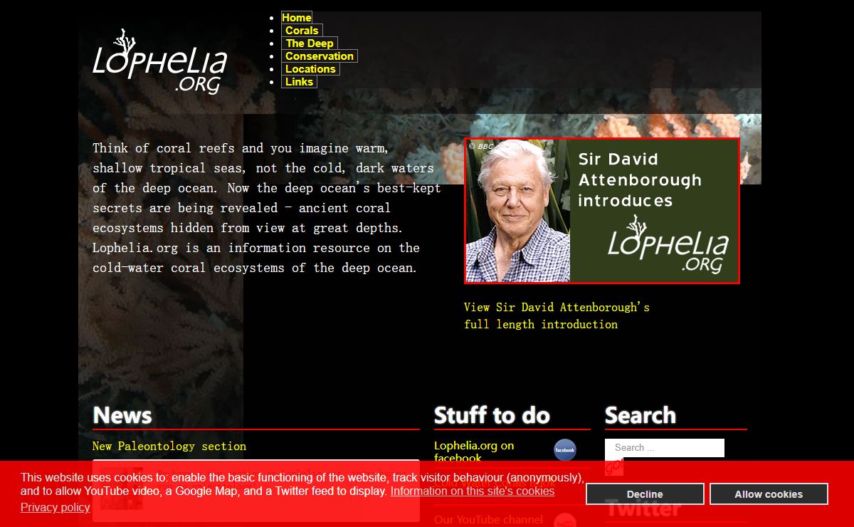 Lophelia.org, the Cold-water coral, deep-sea coral and deep-water coral resource - Home