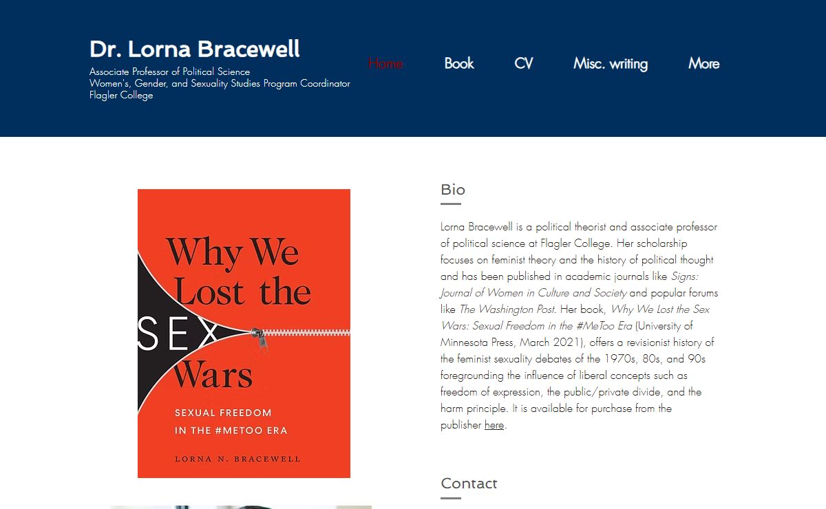 Dr. Lorna Bracewell Assistant Professor of Political Science, Flagler College