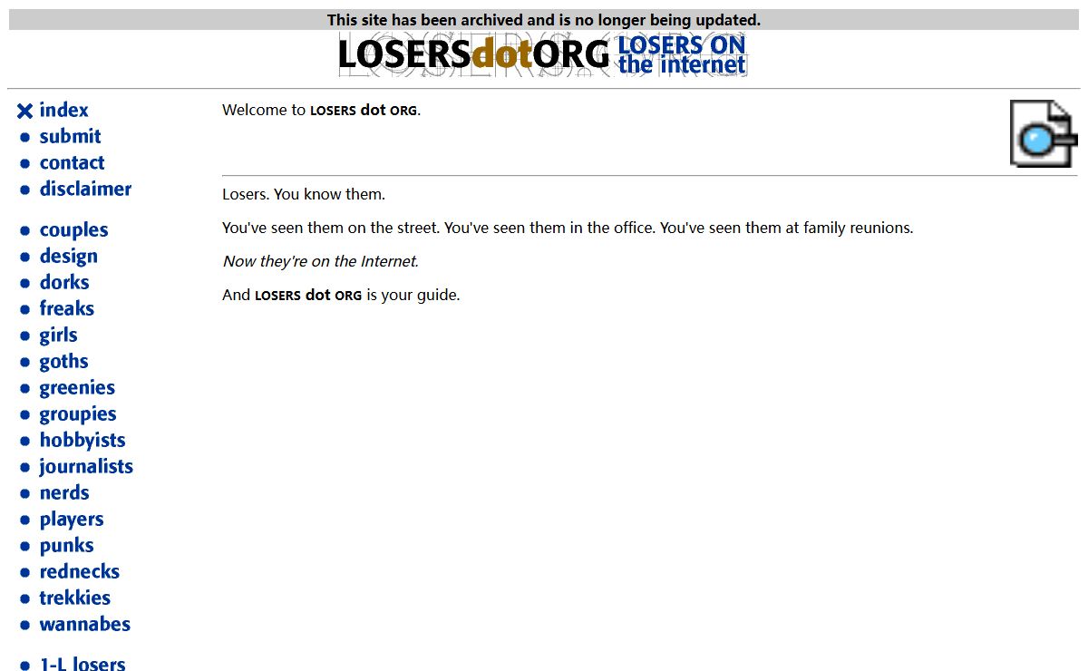 LOSERS dot ORG