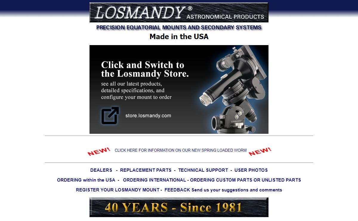 Losmandy Astronomical Products