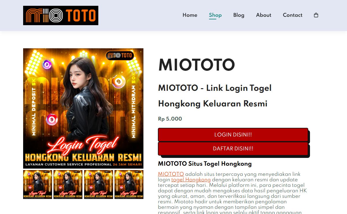 MIOTOTO - Link Login Togel Hongkong Keluaran Resmi