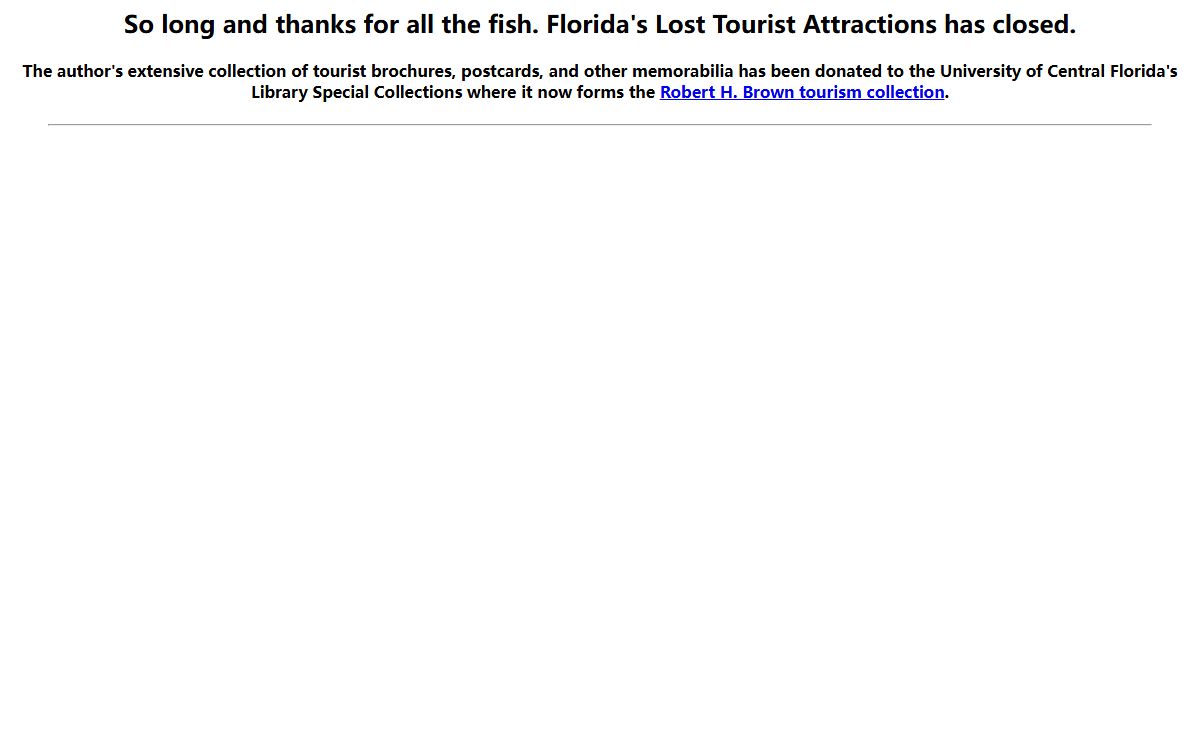 Florida's Lost Tourist Attractions