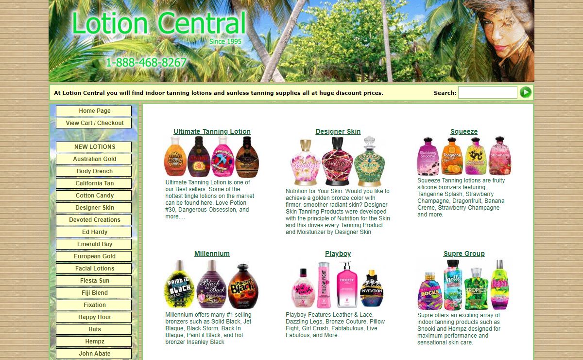 Tanning Lotion and discount tanning supplies