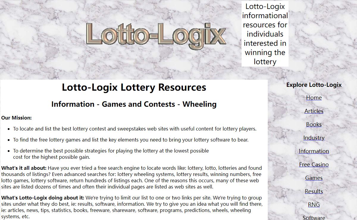 Lotto-Logix Lottery Resources