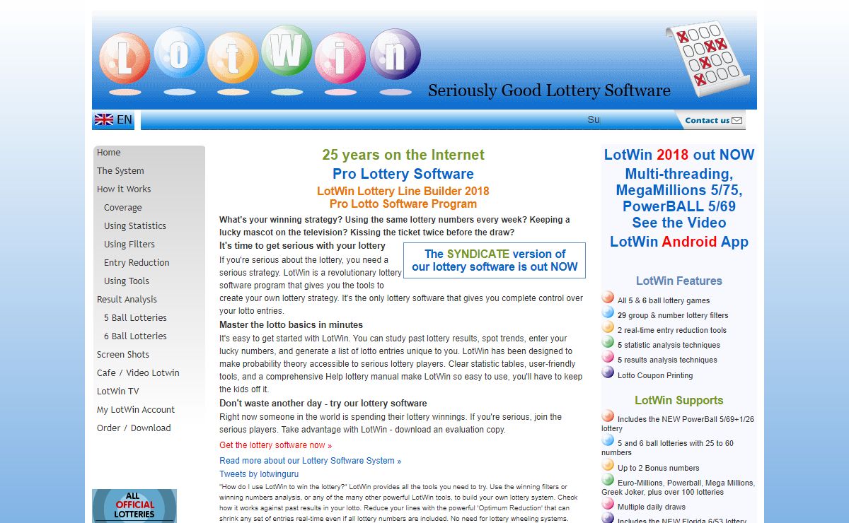 Lottery Software LotWin the Pro Lotto Software