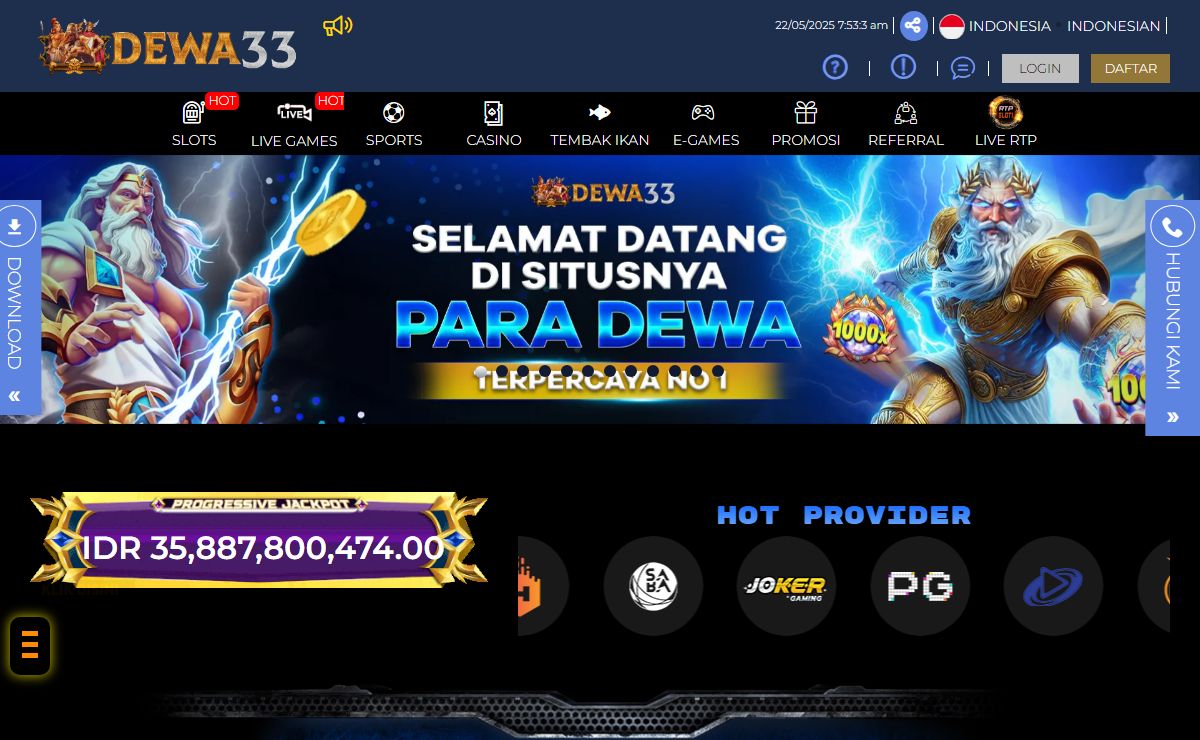 Dewa33: Situs Scatter Hitam Gacor PG Soft Terpercaya 2024