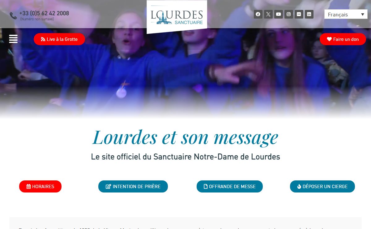 Bienvenue au Sanctuaire Notre-Dame de Lourdes (France)
