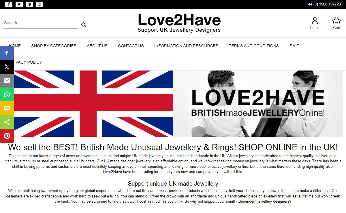 LOVE2HAVE UK | UNUSUAL JEWELLERY & RINGS | UK Made!