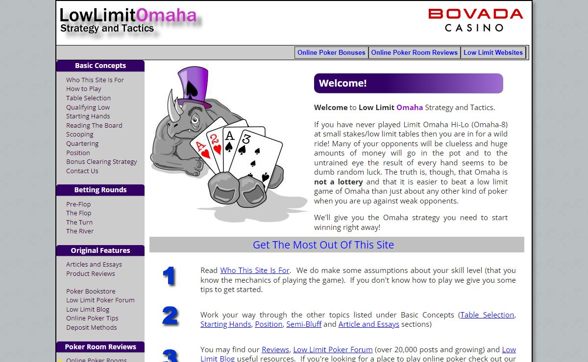 Low Limit Omaha Strategy and Tactics