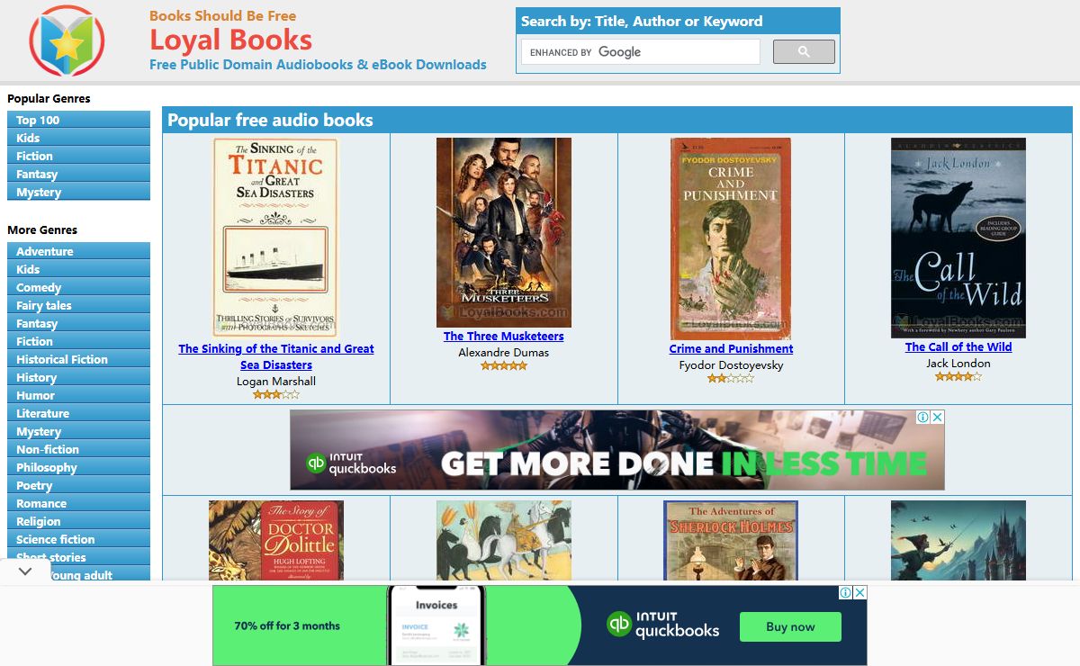 7,000+ Free Audio Books & eBook Downloads - Loyal Books