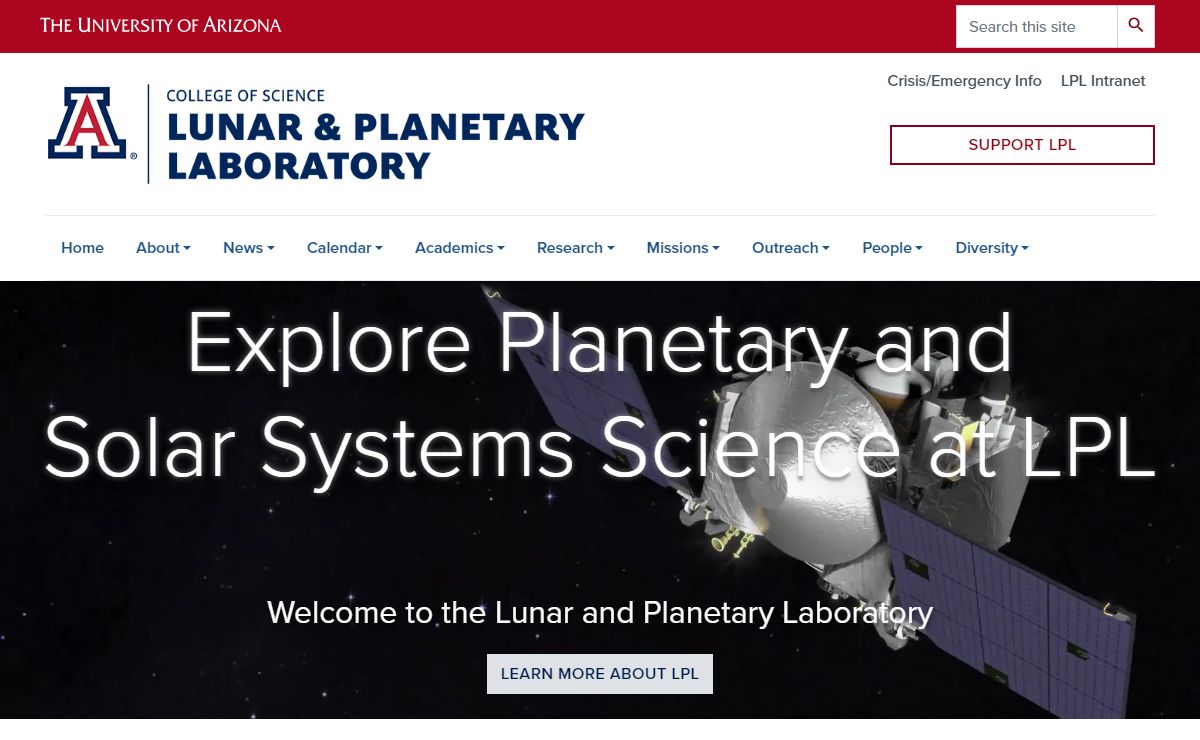 Home | Lunar and Planetary Laboratory & Department of Planetary Sciences | The University of Arizona
