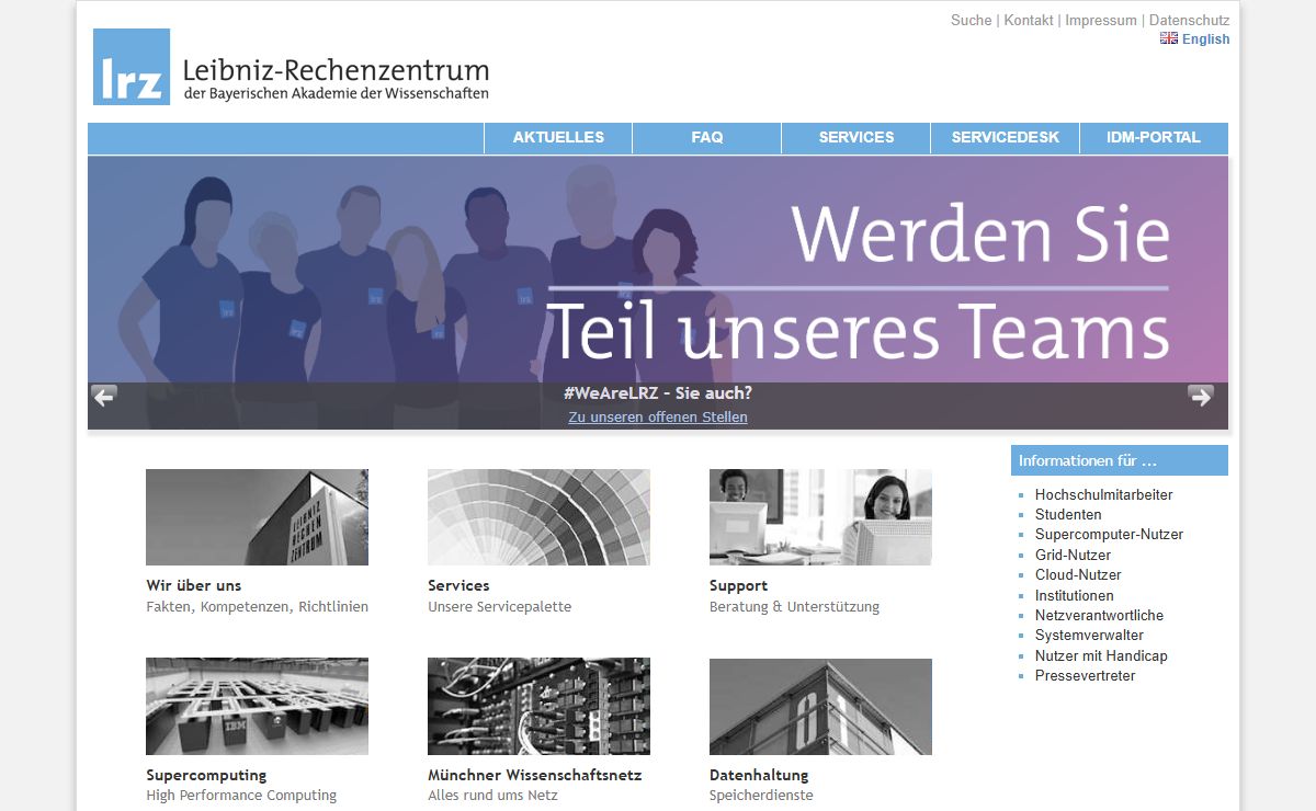 LRZ: Leibniz-Rechenzentrum der Bayerischen Akademie der Wissenschaften