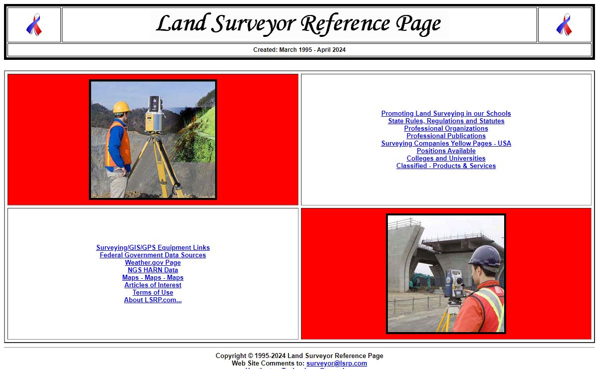 Land Surveyor Reference Page