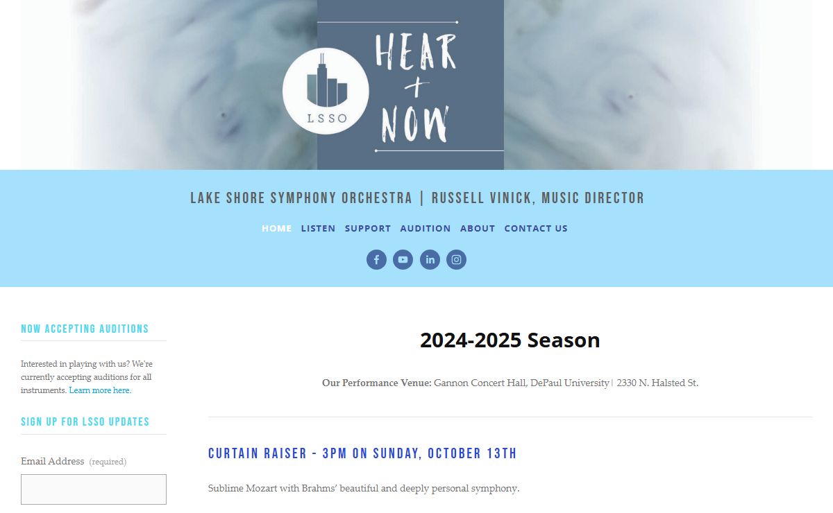 Lake Shore Symphony Orchestra | Russell Vinick, Music Director