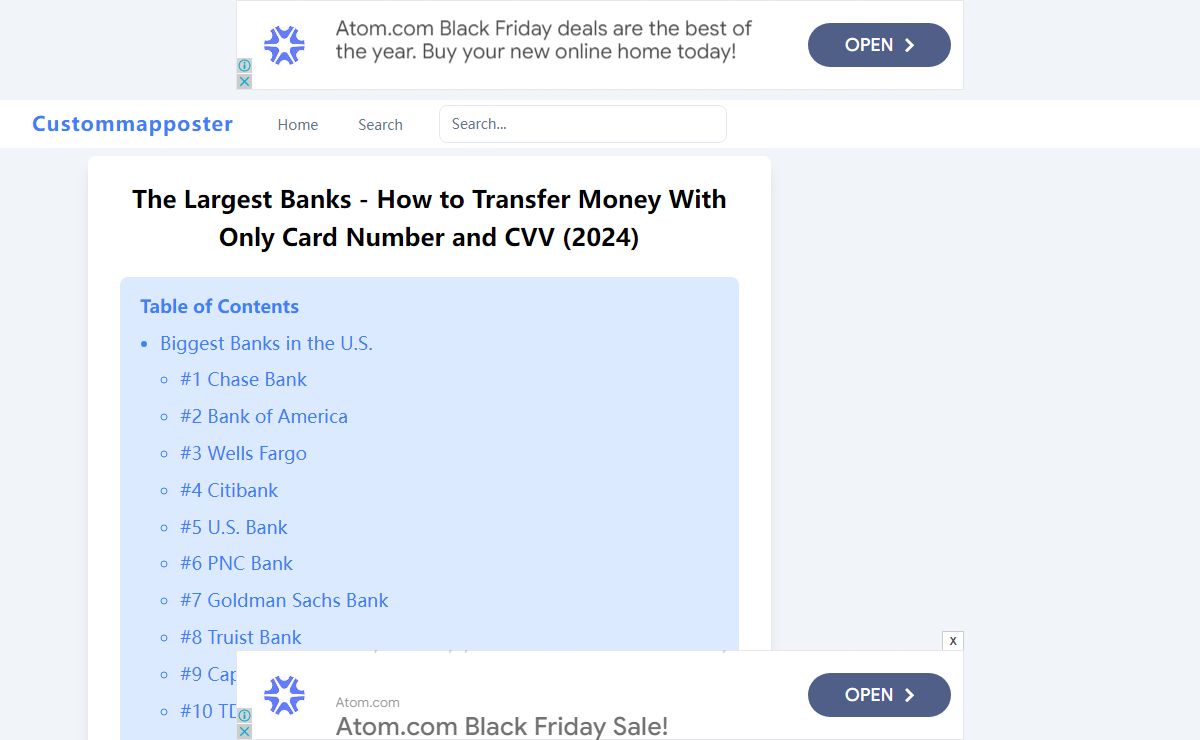 The Largest Banks - ​​How to Transfer Money With Only Card Number and CVV (2024)