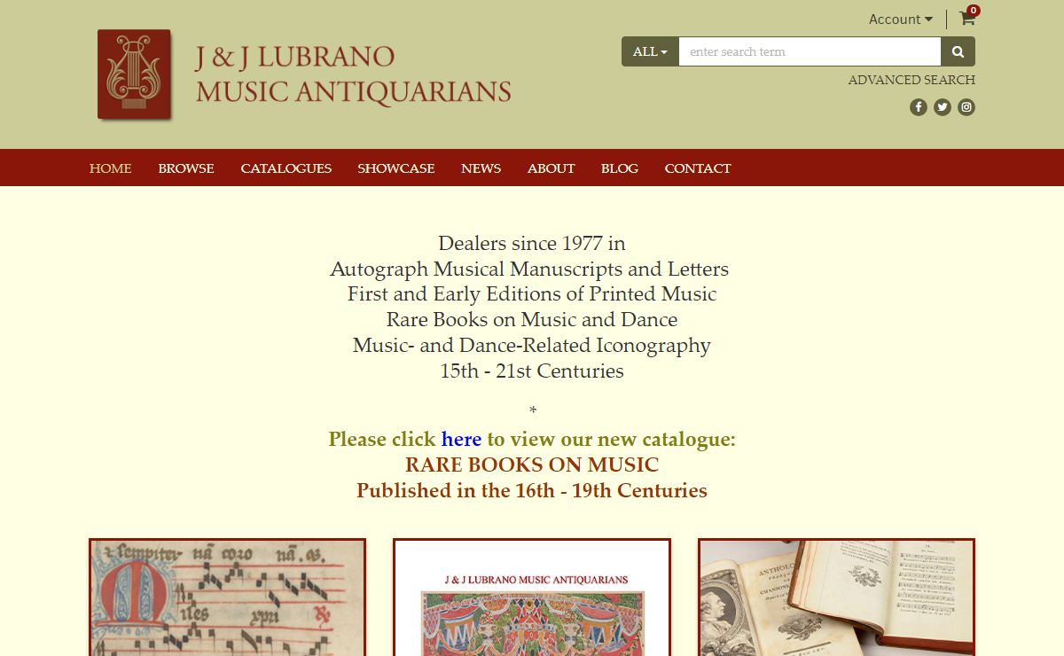J & J Lubrano Music Antiquarians