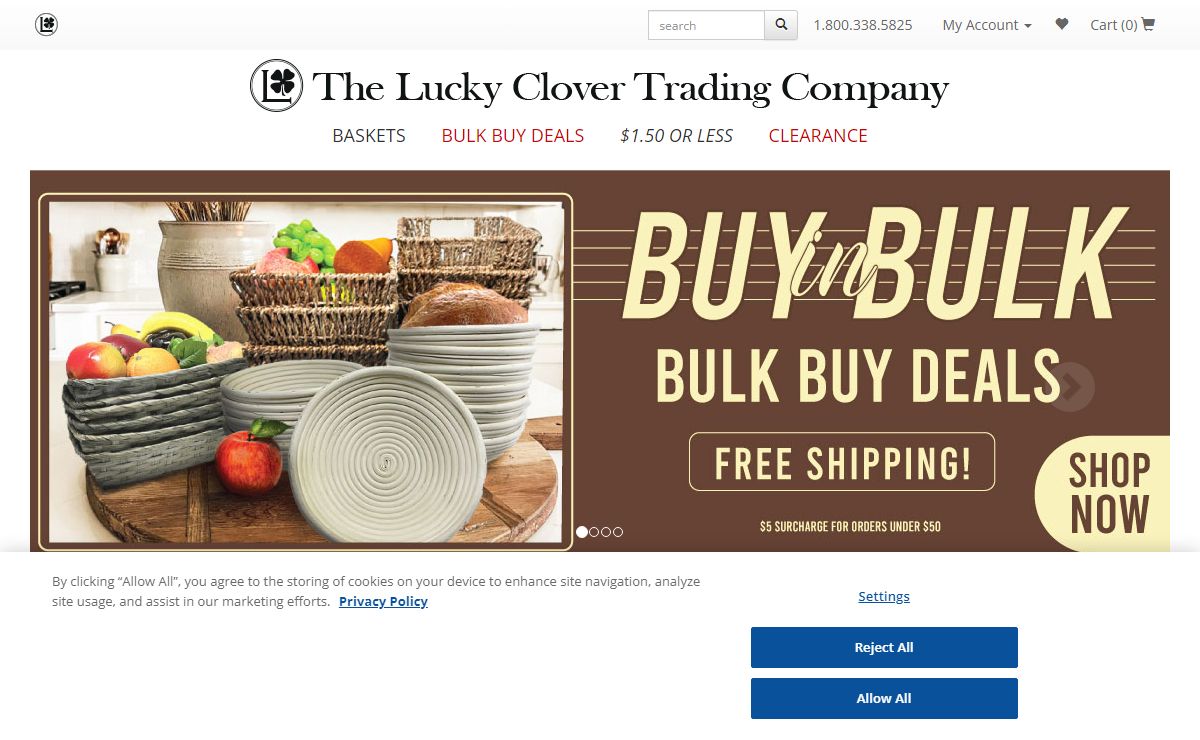 Wholesale Baskets Supplier for Wholesale Gift Baskets and Wicker Baskets Wholesale Distributor - The Lucky Clover Trading Co.