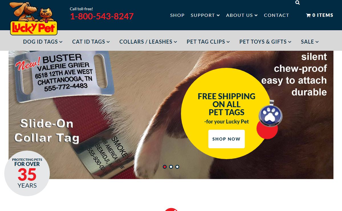 Custom Pet Tags, Personalized for Dogs & Cats - LuckyPet