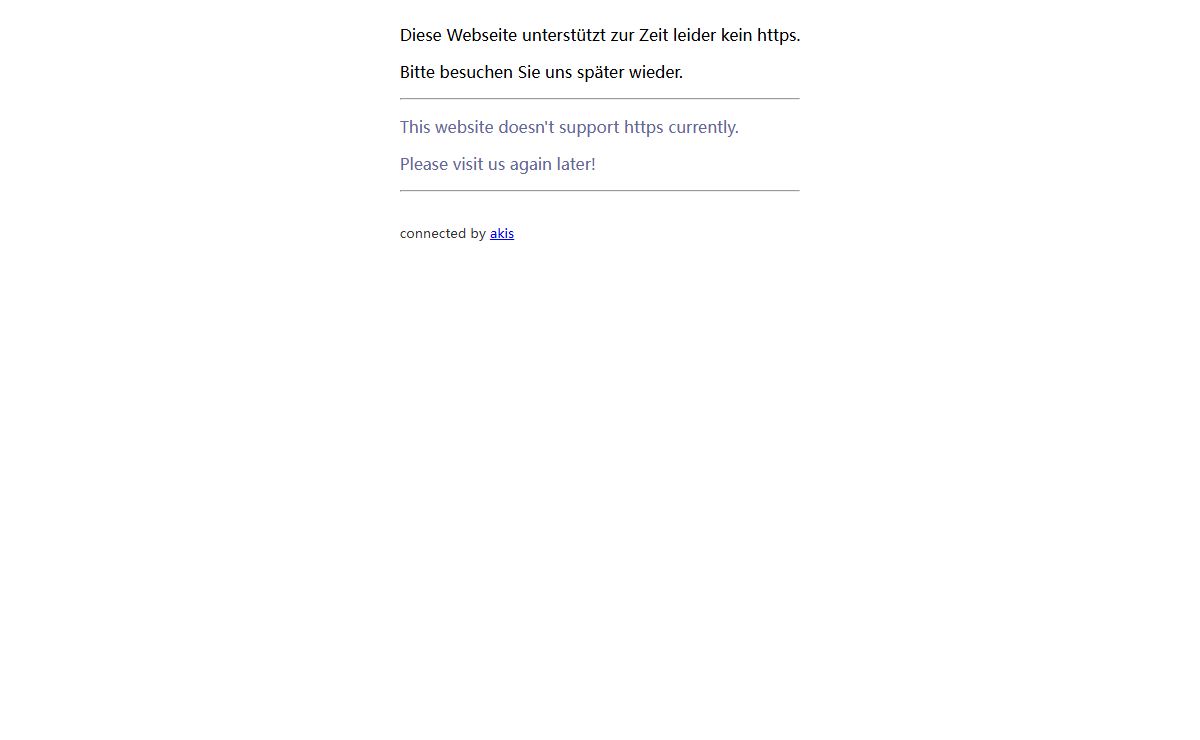 Kein https