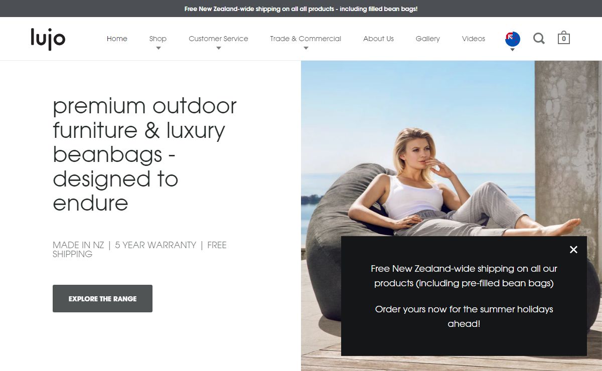 Designer Outdoor Furniture | Luxury Bean Bags - Lujo New Zealand