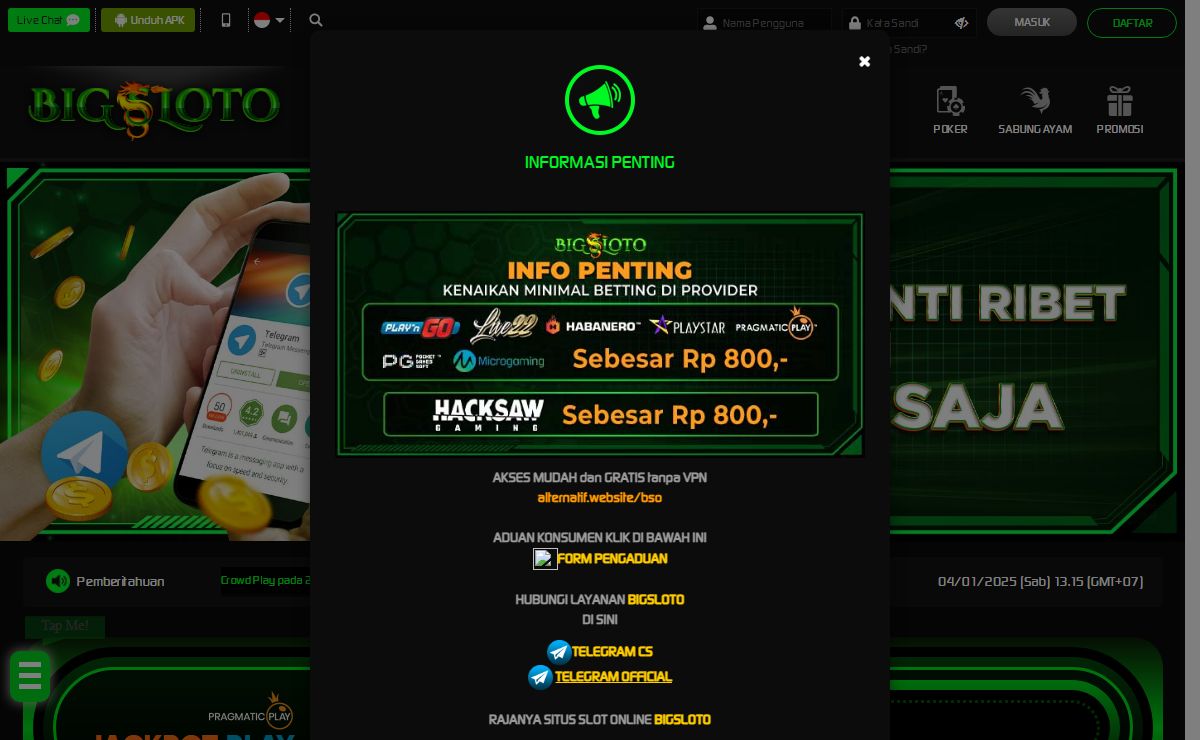 BIGSLOTO | Ini Nih Daftar Link Situs Judi Slot Online Terpercaya Juga Slot Gacor Hari Ini Gampang Menang 2024