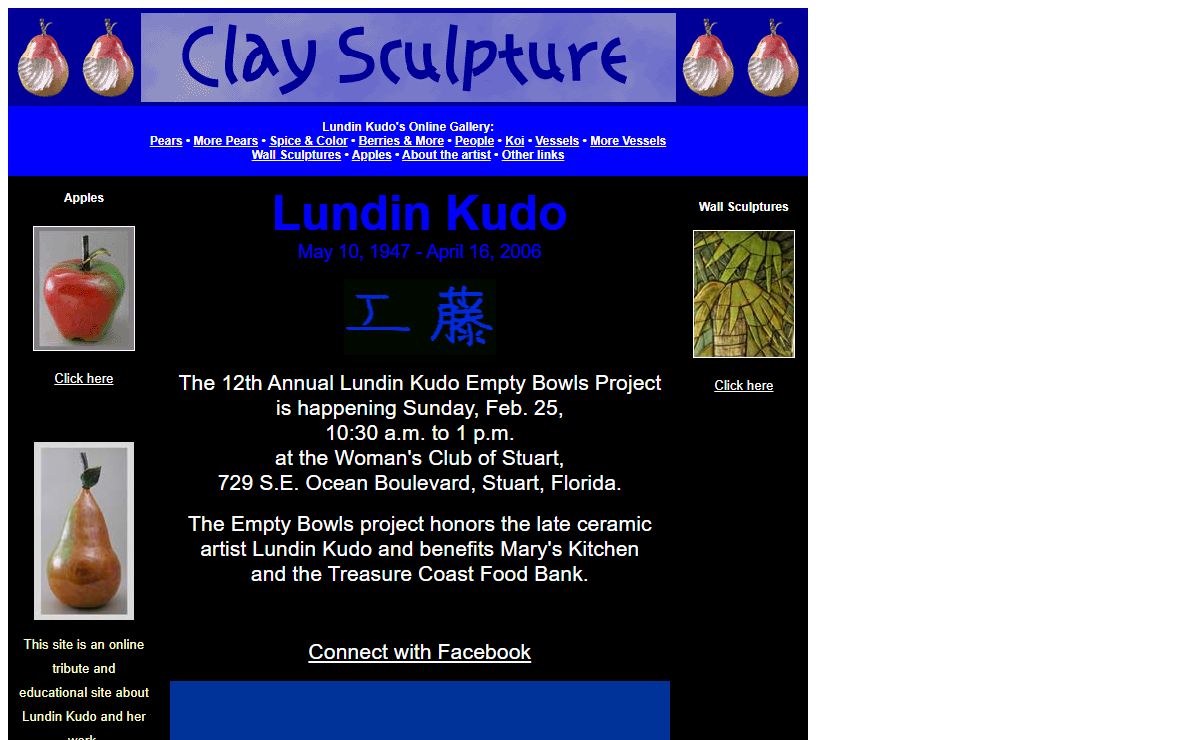 Clay sculpture by artist Lundin Kudo