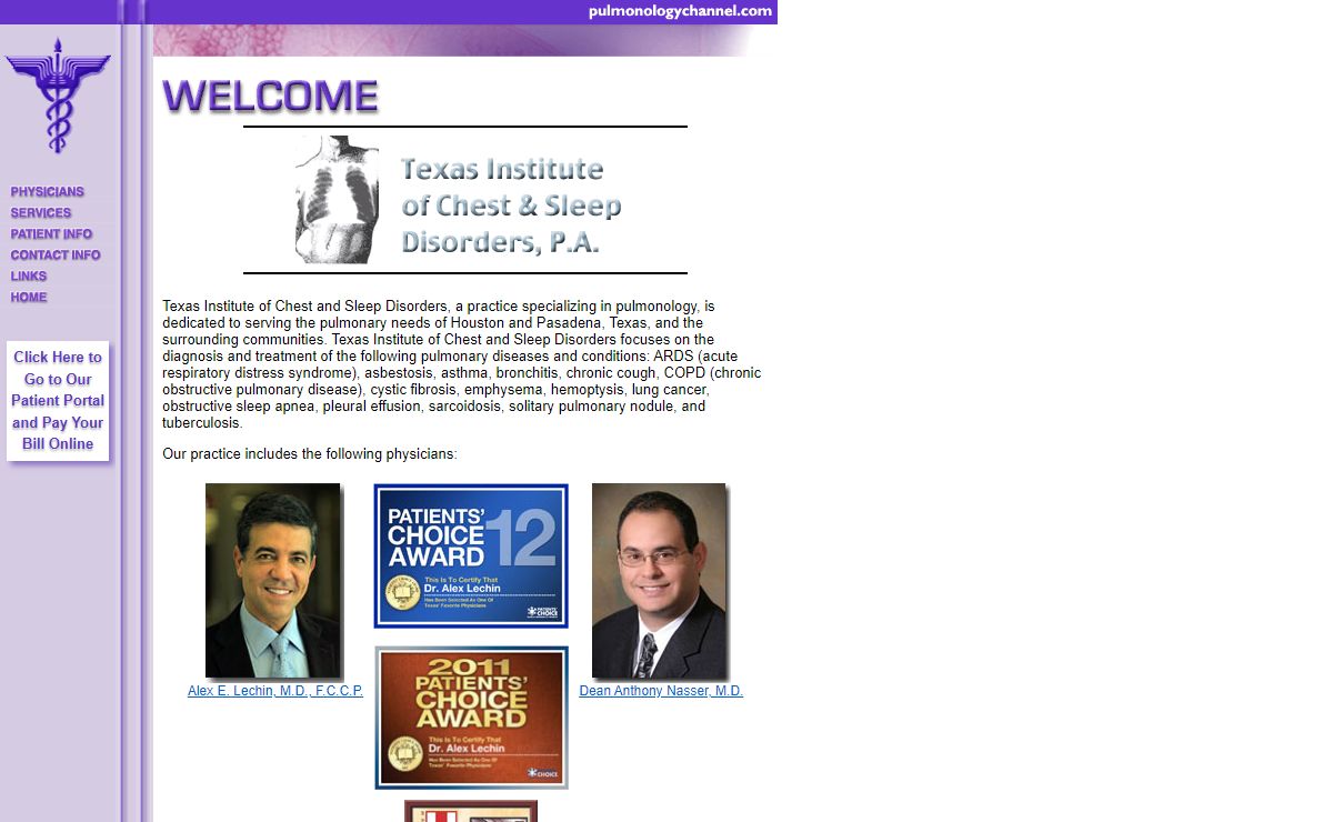 Texas Institute of Chest and Sleep Disorders, PA - Pulmonologists - Houston, TX - Welcome