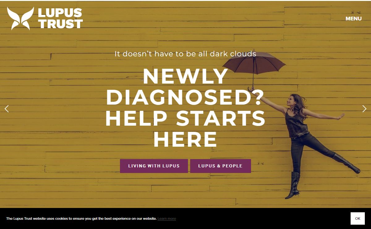 Lupus Trust - You're Not Alone. Online resource and charity.