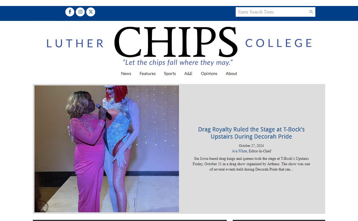 Luther College Chips – The student news site of Luther College in Decorah, Iowa
