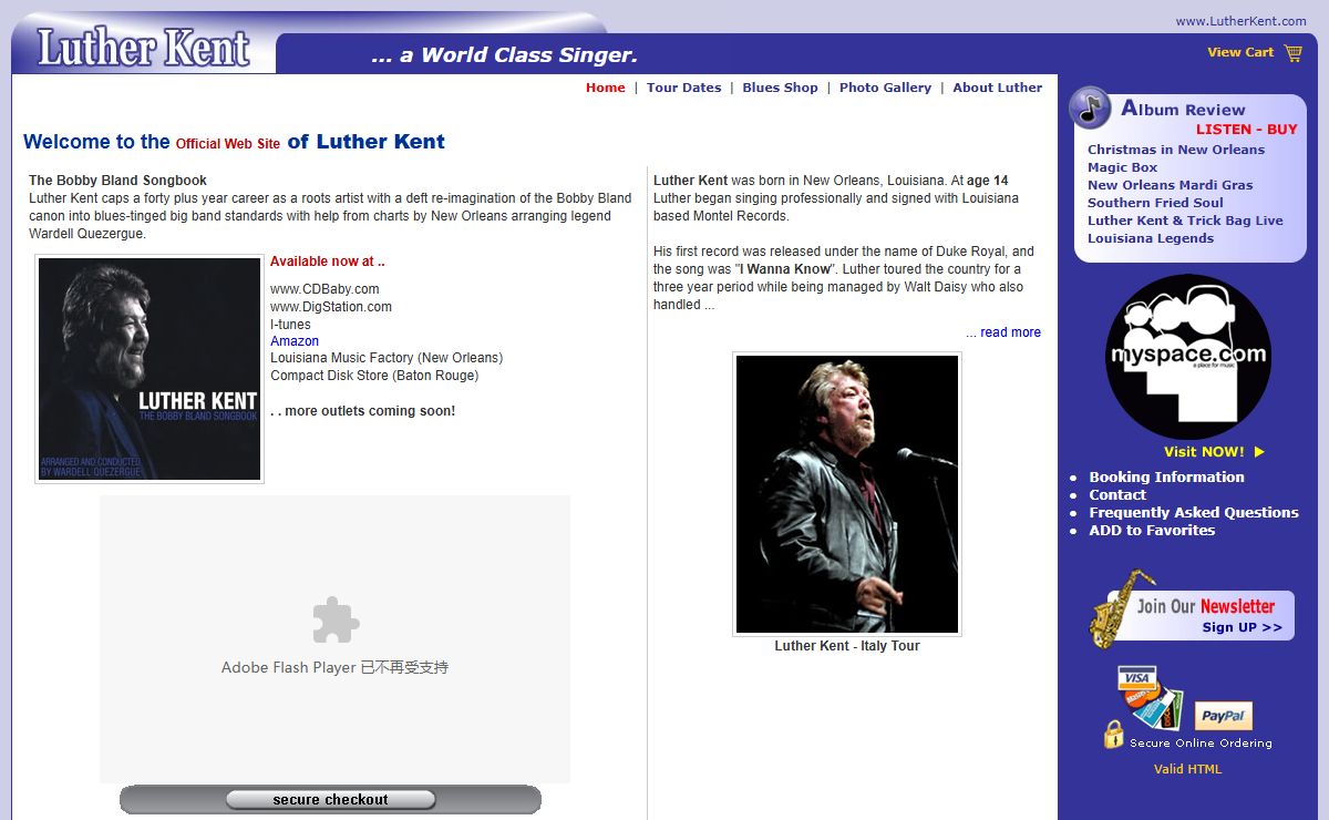 Blues music singer Luther Kent New Orleans Louisiana