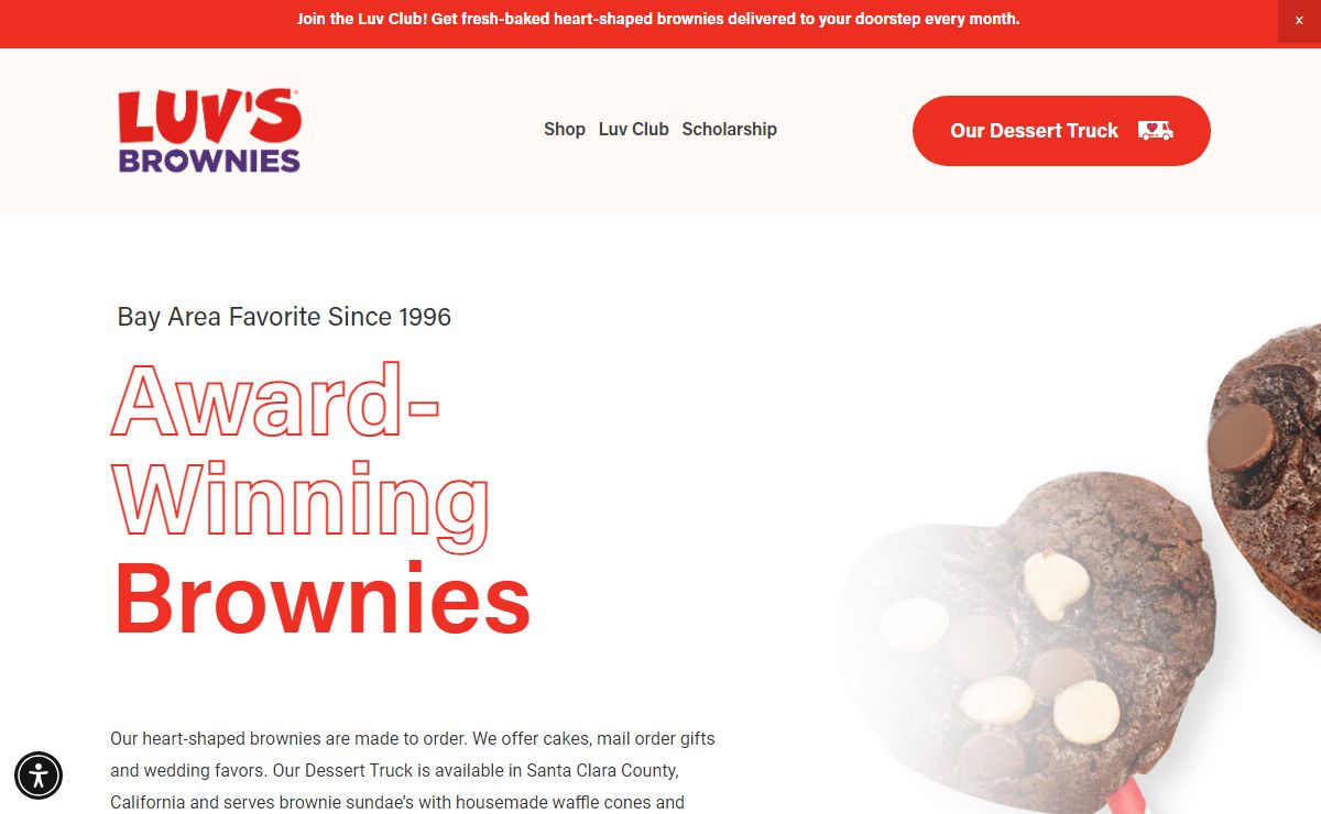 Luv's Brownies | Award-Winning Heart-Shaped Brownies | USA