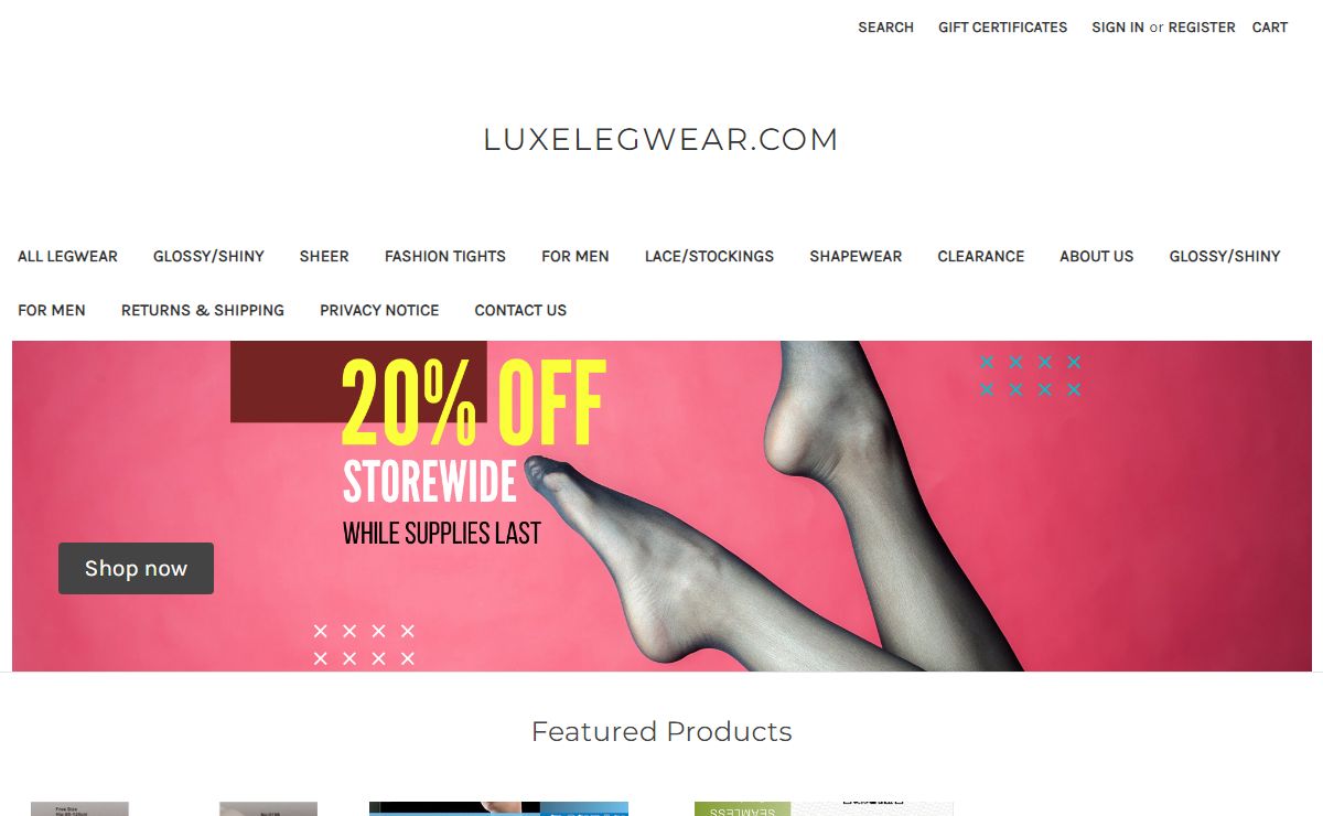 Luxelegwear.com - pantyhose, men's legwear, stayups, garterbelts, oroblu shockups and more...