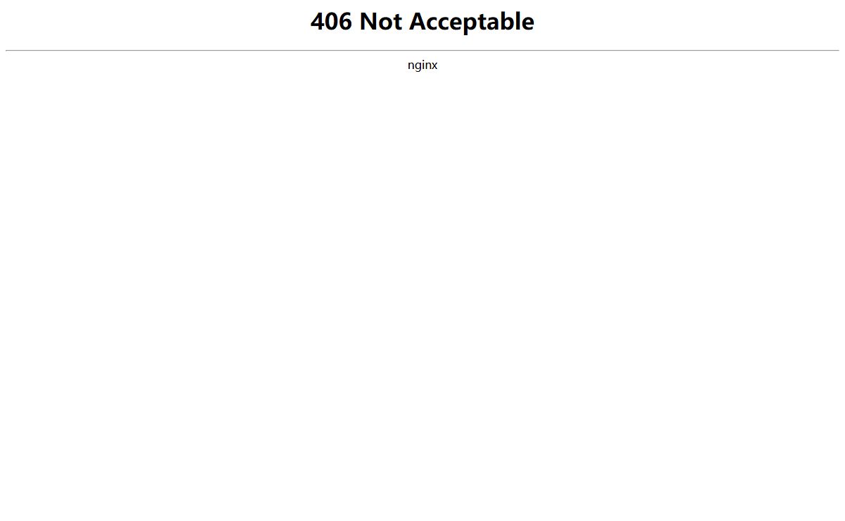 406 Not Acceptable